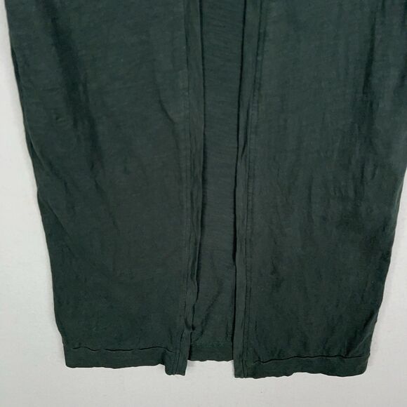 Three Bird Nest Cardigan Womens Small Forest Green Long Open Duster Pocket Drape - Picture 3 of 14
